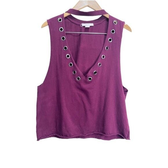 Forever 21 Tops - Forever 21 Burgundy Deep Vneck Top Size Large